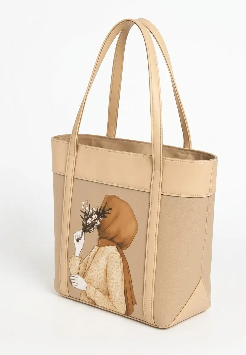 Girl's Faux Leather Printed Tote Bags