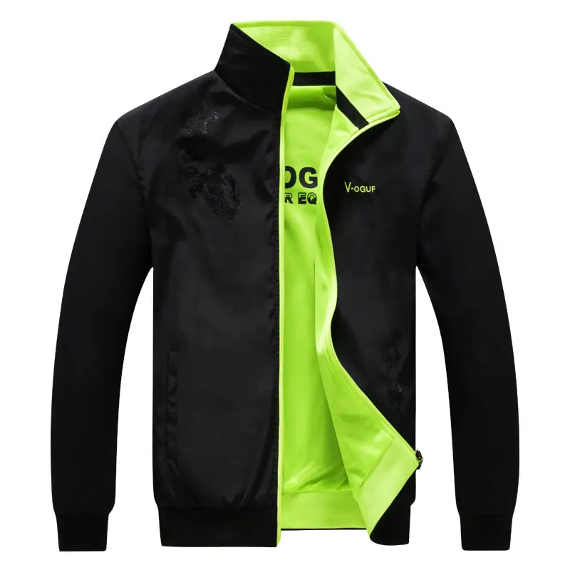 Men Black Double-sided Collar Jacket Premium Material