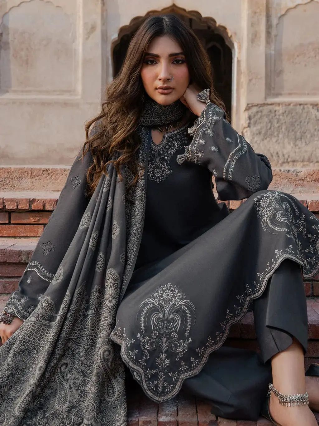 HIT ARTICLES MIX BRAND 3 Pcs Unstitched Embroidered Suit