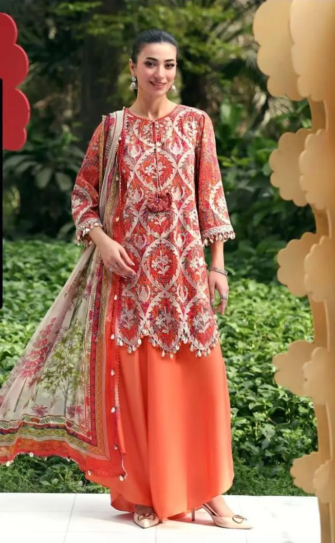 3 Pcs Women’s Unstitched Swiss Lawn Digital Print Suit